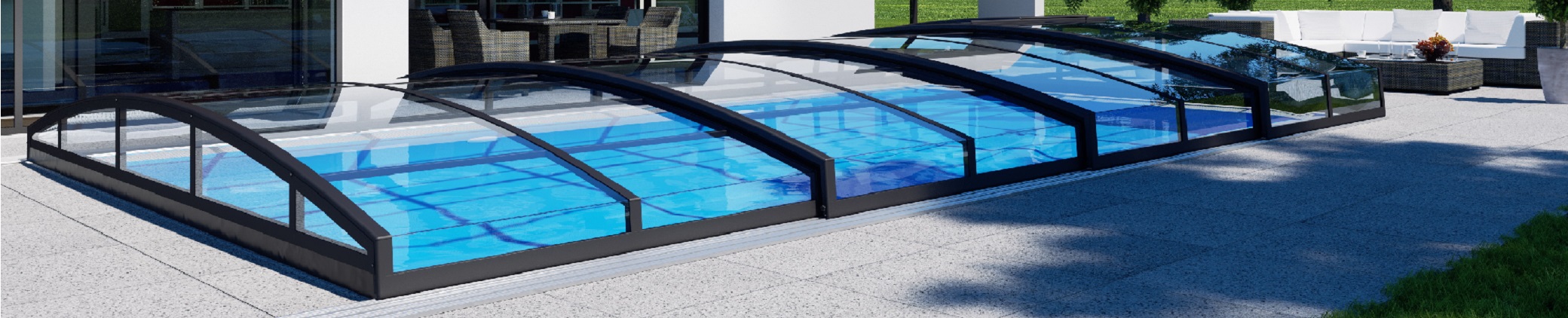 Zwembadoverkapping abri