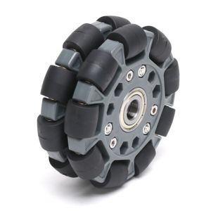 100mm Double Plastic Omni Wheel w/Bearing Rollers & Central Bearings 14058 