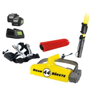 BISAM 44 borstel, telescoopsteel, 2 x accu, rode borstel