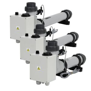 EOVTi-6 - 6 kW - 230/400 V - Titanium met regelklep - elektrische zwembadverwarming