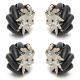 Set of 48mm (2 left, 2 right) Steel Mecanum Wheels (14209)
