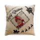 XMAS Linnen kussenhoes 50 x 50 cm met ritssluiting