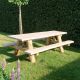 400cm - Robuuste Douglas Picknicktafel - Boomstam