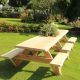 300cm - gedeelde zitting Robuuste Picknicktafel - 8 persoons