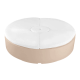Signature Rond Zonnebed - Ledge Lounger-Zonnebed Beige met kussen